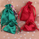 10 Satin Gift Bags 8x10cm 10x15cm Wedding Candy Packaging Drawstring Pouches