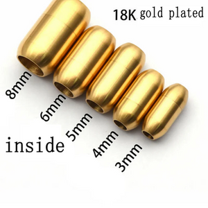 10pcs High Stainless Steel Barrel Magnetic Clasp for Leather Bracelet Findings