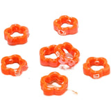 10pcs Hollow Flower Ceramic Beads DIY Jewelry Chain Charms