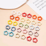 10pcs Hollow Flower Ceramic Beads DIY Jewelry Chain Charms