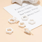 10pcs Hollow Flower Ceramic Beads DIY Jewelry Chain Charms
