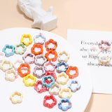 10pcs Hollow Flower Ceramic Beads DIY Jewelry Chain Charms