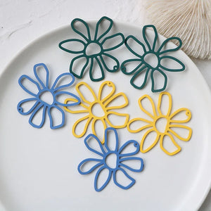 10pcs Flower Pendant Charms for Jewelry Making
