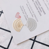 10pcs Hollow Pendant Base Silver Charm Necklace Earrings DIY Jewelry