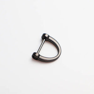 10pcs Horseshoe Clasp Metal Key Ring Zinc Alloy D-Type Buckle