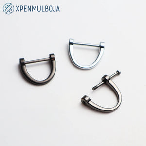 10pcs Horseshoe Clasp Metal Key Ring Zinc Alloy D-Type Buckle