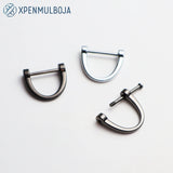 10pcs Horseshoe Clasp Metal Key Ring Zinc Alloy D-Type Buckle