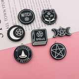 10pcs Witch Moon Crystal Ball Pendant Halloween DIY Necklace Making