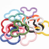 10pcs Mickey Head Metal Key Chain Split Rings Unisex Keyring DIY