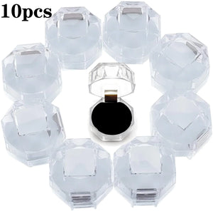 10pcs Acrylic Transparent Jewelry Box for Wedding Packaging