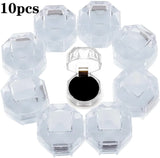 10pcs Acrylic Transparent Jewelry Box for Wedding Packaging
