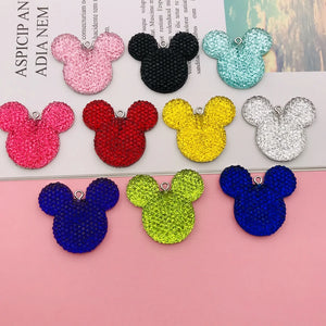 10pcs Sparkle Mouse Charms DIY Jewelry Accessory Pendant