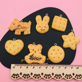 10pcs Resin Cookie Charm for DIY Keychain Earring Scrapbooking Necklace