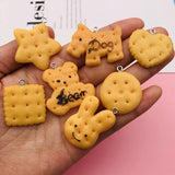 10pcs Resin Cookie Charm for DIY Keychain Earring Scrapbooking Necklace