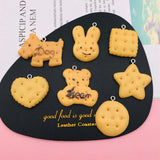 10pcs Resin Cookie Charm for DIY Keychain Earring Scrapbooking Necklace