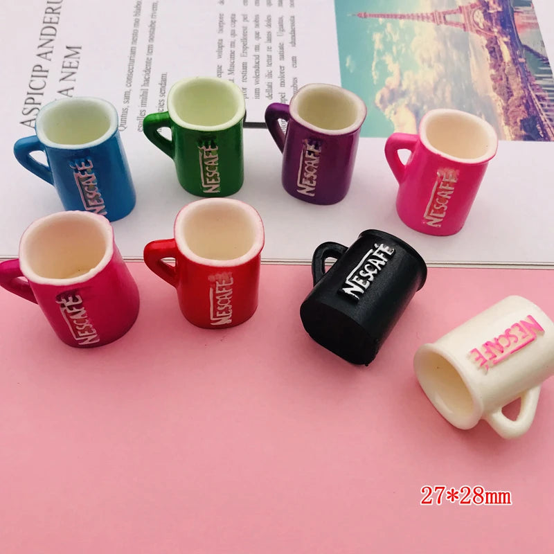 10pcs Resin Cup Charm for Keychain, Earring, Scrapbooking, DIY