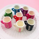 10pcs Resin Cup Charm for Keychain, Earring, Scrapbooking, DIY