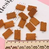 10pcs Resin Honeycomb Charms for Keychain, Earring, Scrapbooking