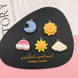 10pcs Resin Star Moon Cloud Charm Pendant Keychain Earring DIY Necklace