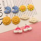 10pcs Resin Star Moon Cloud Charm Pendant Keychain Earring DIY Necklace
