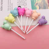 10pcs Colorful Mouse Lollipop Resin Charm for DIY Crafting