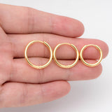 10pcs Huggie Hoop Earrings, 16/18/20mm, Hoops (GB-2209)