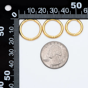 10pcs Huggie Hoop Earrings, 16/18/20mm, Hoops (GB-2209)