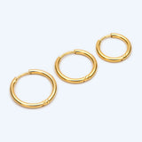 10pcs Huggie Hoop Earrings, 16/18/20mm, Hoops (GB-2209)
