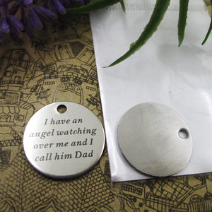 10pcs Angel Watching Over Me Stainless Steel Charms Pendant DIY Jewelry Making