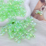 10pcs Ice Permeable 3D Fine Sparkling Skirt Knot Bow Beads ZZ118