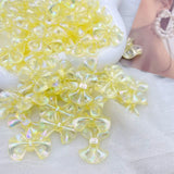 10pcs Ice Permeable 3D Fine Sparkling Skirt Knot Bow Beads ZZ118