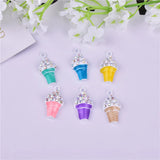 10pcs Ice Cream Sundae Earring Charms Pendant for DIY Jewelry Making