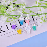 10pcs Ice Cream Sundae Earring Charms Pendant for DIY Jewelry Making