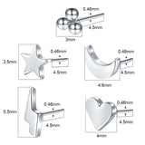 10pcs Titanium Nose Labret Stud Body Jewelry