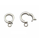 10pcs 7mm Silver Tone Stainless Steel Clasps for Jewelry Making F28