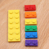 10pcs Rainbow Building Block Keychain Charms Brick Toy Pendant