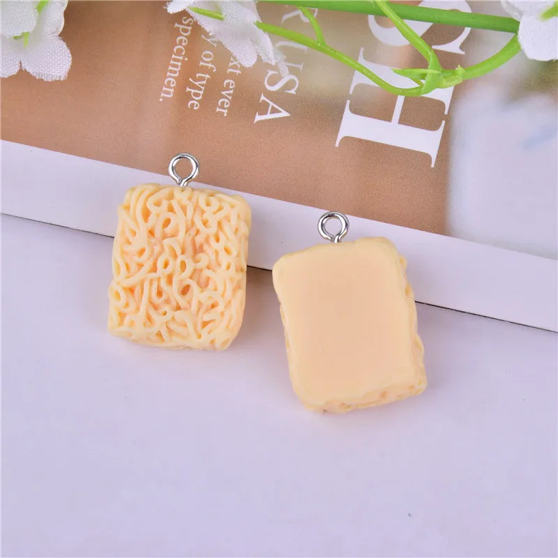 10pcs Noodle Resin Charms for Jewelry Making DIY
