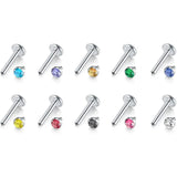 10pcs 16G 8mm Internally Threaded Labret Lip Rings Surgical Steel