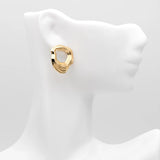 10pcs Irregular Earring Posts, 18K Plated, Brass Stud Components