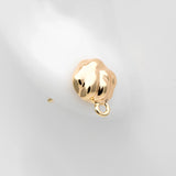 10pcs Irregular Earring Posts 18K Plated Brass Stud Earring Components GB-3339