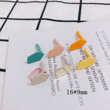 10pcs Irregular Earring Settinngs Colorful Earrings Base Hook for DIY