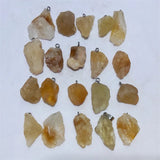 10pcs Natural Rough Tiger Eye Agate Stone Pendants for Jewelry Making