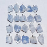 10pcs Natural Rough Stone Pendants Tiger Eye Agates Raw Healing Crystal Quartz