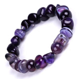 10pcs Irregular Shape Agate Colorful 7 Chakra Yoga Bracelet