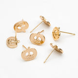 10pcs Jack O Lantern Ear Posts 8x10mm Halloween Stud Earrings