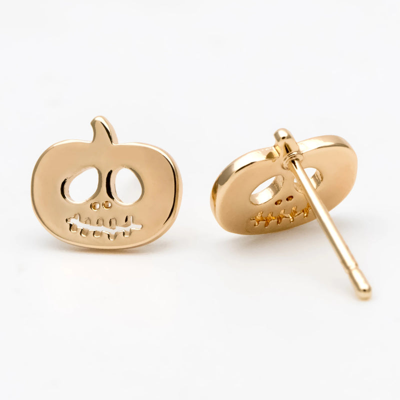 10pcs Jack O Lantern Ear Posts 8x10mm Halloween Stud Earrings