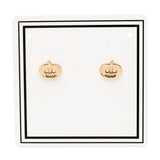 10pcs Jack O Lantern Ear Posts 8x10mm Halloween Stud Earrings