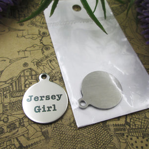 10pcs Jersey Girl Stainless Steel Charms Pendant DIY Jewelry Findings