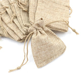 10pcs Jute Bags Gift Drawstring Pouch Packaging Bags For Gift Linen Bags