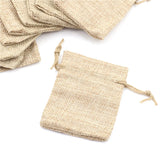 10pcs Jute Bags Gift Drawstring Pouch Packaging Bags For Gift Linen Bags